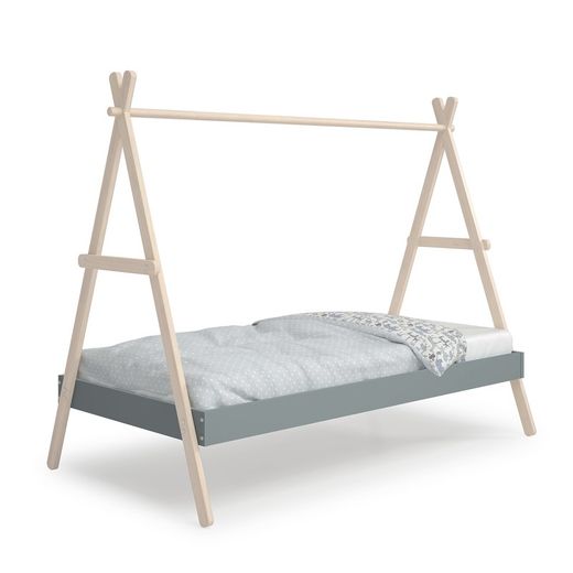 Pine cabin bed in green and natural, 209.4 x 104.5 x 160 cm | Truffle