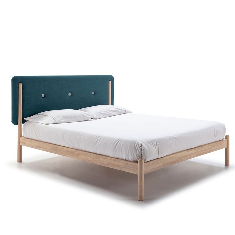 Bed 160 met hoofdeinde en bedbodem, 210 x 173/164 x 109 cm — Qechic