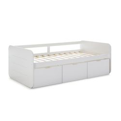 Träbädd 90 cm i vitt, 195,2 x 105 x 70 cm | Abbot