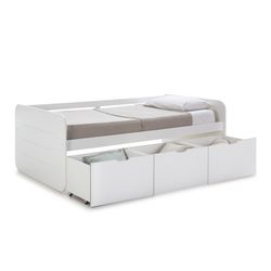 Träbädd 90 cm i vitt, 195,2 x 105 x 70 cm | Abbot