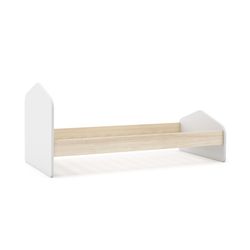 Cama 90 em pinho branco e natural, 195,4 x 100 x 90 cm | Stephanie