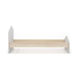 Cama 90 em pinho branco e natural, 195,4 x 100 x 90 cm | Stephanie