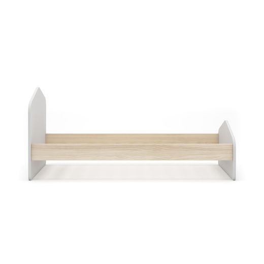 Lit 90 en pin blanc et naturel, 195,4 x 100 x 90 cm | Stéphanie
