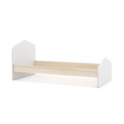 Cama 90 em pinho branco e natural, 195,4 x 100 x 90 cm | Stephanie