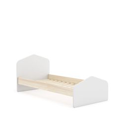 Cama 90 em pinho branco e natural, 195,4 x 100 x 90 cm | Stephanie