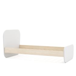 White and natural pine 90 bed, 195.4 x 106.5 x 90 cm | Esteban