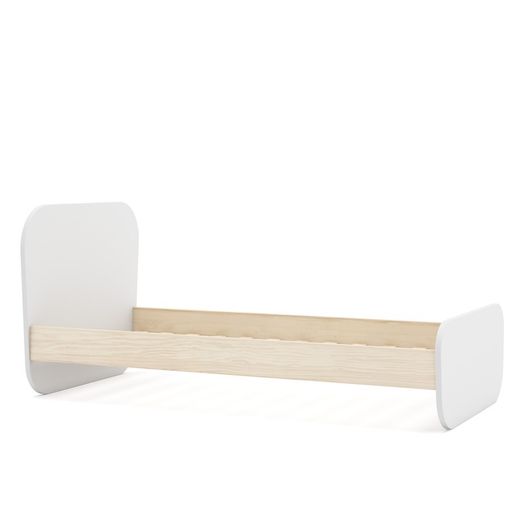 White and natural pine 90 bed, 195.4 x 106.5 x 90 cm | Esteban