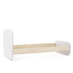 White and natural pine 90 bed, 195.4 x 106.5 x 90 cm | Esteban