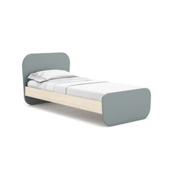 Green and natural pine 90 bed, 195.4 x 106.5 x 90 cm | Esteban