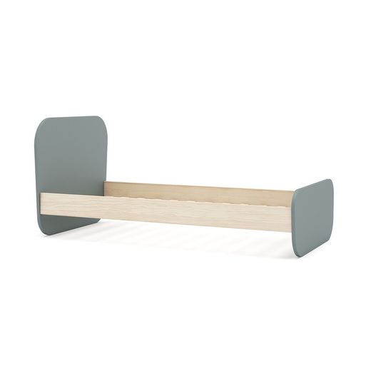 Green and natural pine 90 bed, 195.4 x 106.5 x 90 cm | Esteban