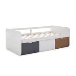 90 Lit REDONA en mélaminé gris anthracite/naturel, 195,2x105x70 cm