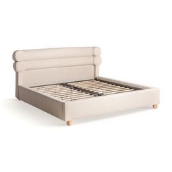 Bed van katoen en grenen in gebroken wit, 212 x 230 x 106 cm | Chiari