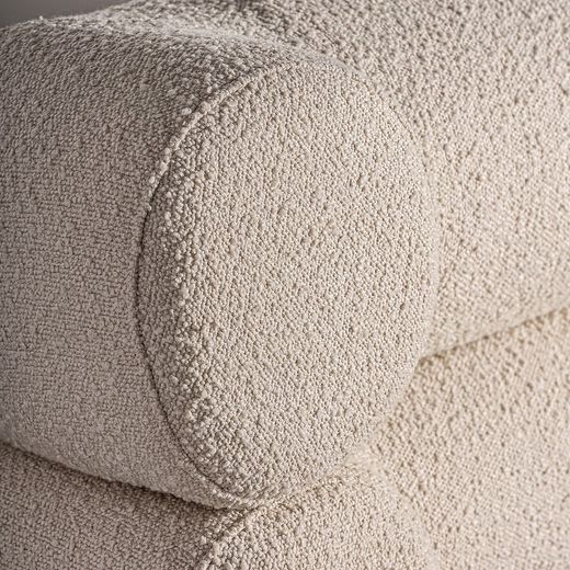 Bed van katoen en grenen in gebroken wit, 212 x 230 x 106 cm | Chiari