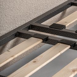 Bed van katoen en grenen in gebroken wit, 212 x 230 x 106 cm | Chiari