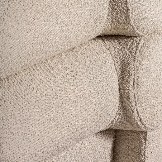 Bed van katoen en grenen in gebroken wit, 212 x 230 x 106 cm | Chiari