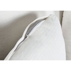 Letto in rattan e tessuto naturale e bianco, 153 x 153 x 64 cm | Indonesia