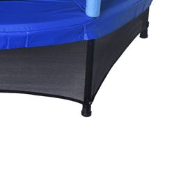 Trampoline with steel net in blue and black, Ø 140 x 160 cm | Happy Jump