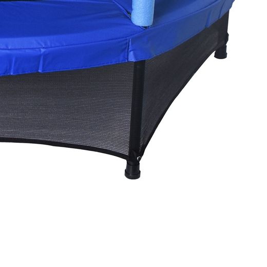 Trampoline with steel net in blue and black, Ø 140 x 160 cm | Happy Jump