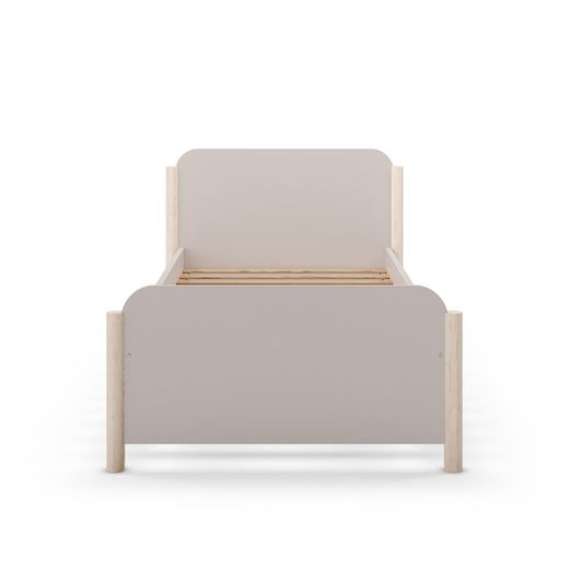 Lit simple en bois couleur crème, 199 x 107,2 x 70 cm | Énola