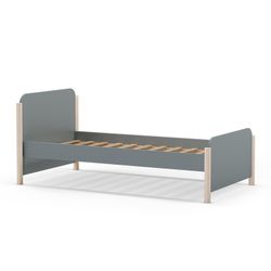 Cama individual de madeira verde, 199 x 107,2 x 70 cm | Enola