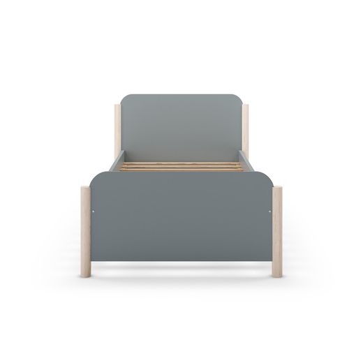Cama individual de madeira verde, 199 x 107,2 x 70 cm | Enola