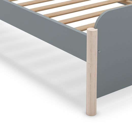 Cama individual de madeira verde, 199 x 107,2 x 70 cm | Enola
