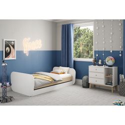 Trillsäng i furu i vitt och natur, 205,4 x 102 x 65 cm | Esteban