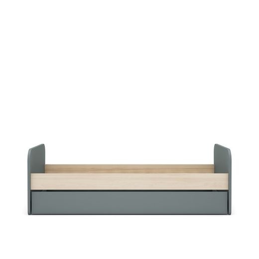 Pine trundle bed in green and natural, 205.4 x 102 x 65 cm | Esteban