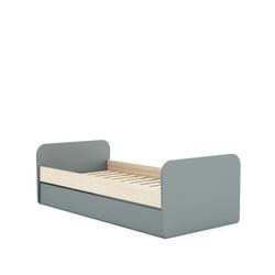 Cama rebatível em pinho verde e natural, 205,4 x 102 x 65 cm | Esteban