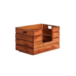 Cama para mascotas de madera de mahogany en marrón, 44 x 38 x 30 cm | Akviran