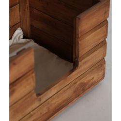 Cama para mascotas de madera de mahogany en marrón, 44 x 38 x 30 cm | Akviran