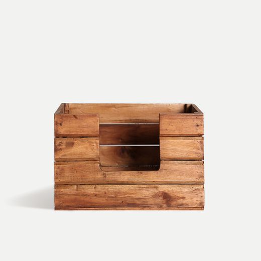 Cama para mascotas de madera de mahogany en marrón, 44 x 38 x 30 cm | Akviran