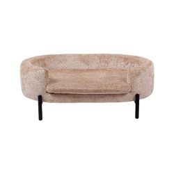 Cama para mascotas de tejido en marrón, 84 x 56 x 28 cm | Mai