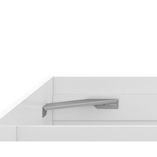 Bed for 150x190 bed base with 4 white drawers, 156 x 196 x 37 cm
