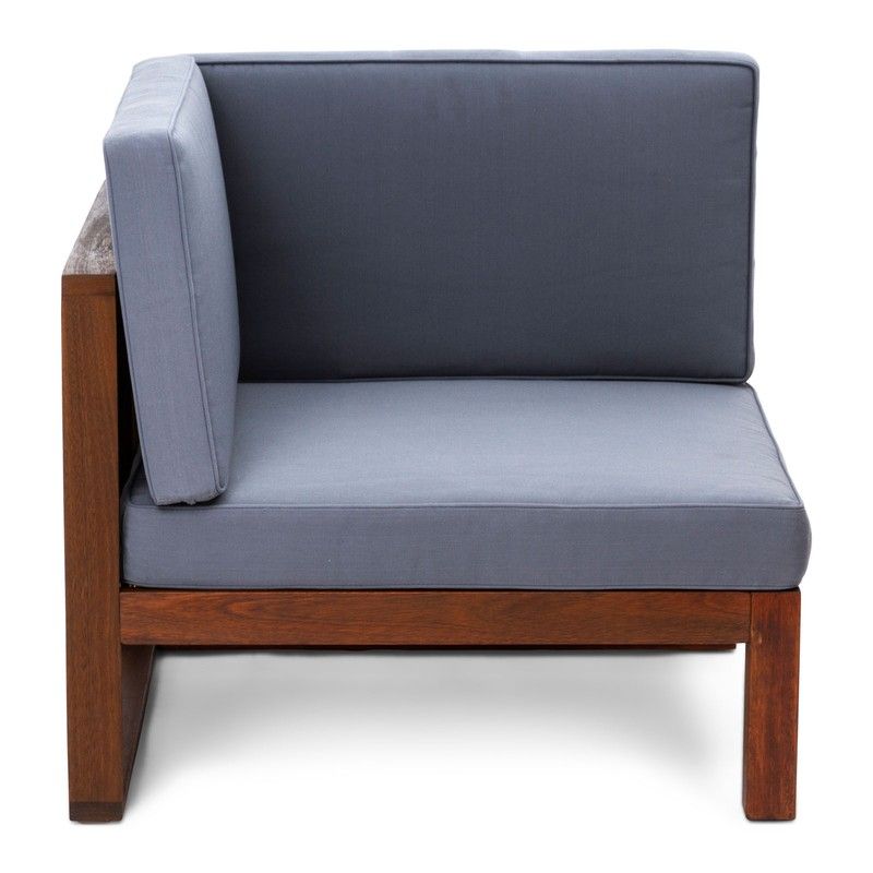 Canberra Conjunto de sofá 3 módulos de jardim de madeira de eucalipto