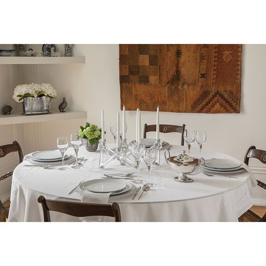 Bougeoir en verre transparent, 28,5 x 31,5 x 15,2 cm | lithium