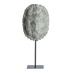 Guscio di Tartaruga2 in Resina Grigio/Nero, 19x14x45 cm.