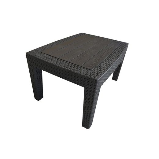 CAPRI - Garden Set Resin Imitation Ratan Anthracite Gray