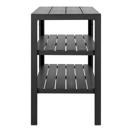 Τρόλεϊ - Σερβιτόρος αλουμινίου σε μαύρο χρώμα, 75 x 45 x 75 cm | Ταορμίνα