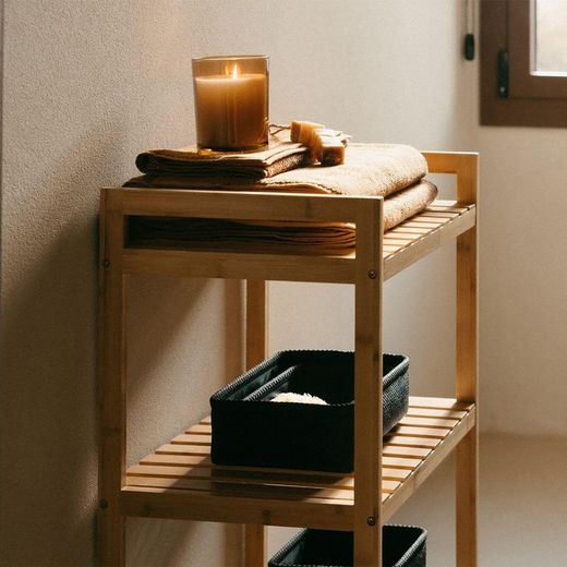 Chariot en bambou naturel, 46 x 35 x 74,5 cm | Bambou