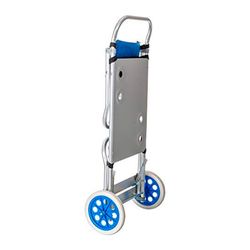 Carrello pieghevole in alluminio trasformabile in tavolino, 51x52x105 cm