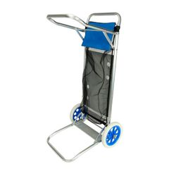 Carrello pieghevole in alluminio trasformabile in tavolino, 51x52x105 cm