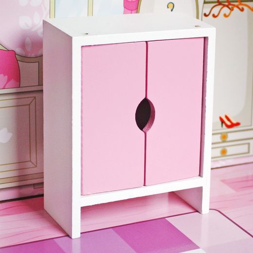 Wooden dollhouse in pink, 62 x 27 x 70 cm | Sunrise