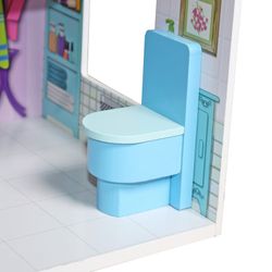 Wooden dollhouse in pink, 62 x 27 x 70 cm | Sunrise