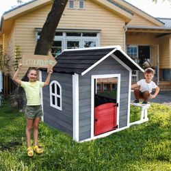 Maisonnette pour enfants en bois de pin multicolore, 116 x 138 x 132,5 cm | Chloé