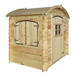 Casinha infantil em pinho natural, 105 x 130 x 145 cm | bambi