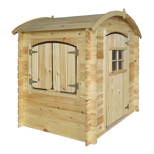 Casinha infantil em pinho natural, 105 x 130 x 145 cm | bambi