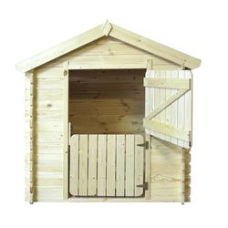 Casinha infantil em pinho natural, 105 x 130 x 145 cm | Rapunzel