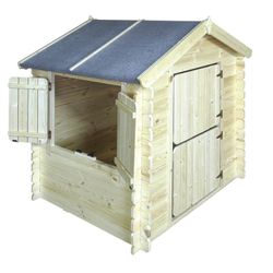 Casinha infantil em pinho natural, 105 x 130 x 145 cm | Rapunzel