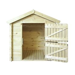 Casinha infantil em pinho natural, 105 x 130 x 145 cm | Rapunzel